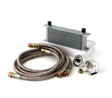 REMOTE OIL COOLER KIT 15 ROW  BRAINDED LINES AND STEEL CUPLINGS