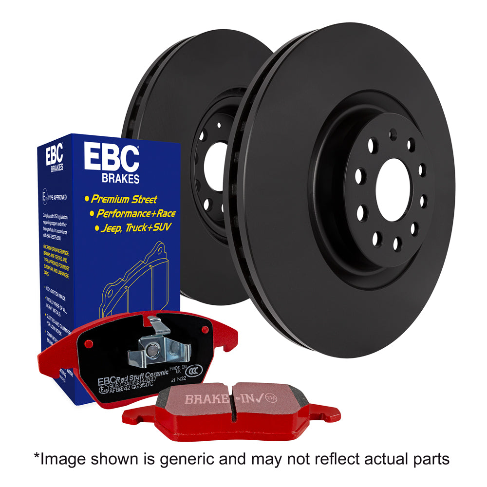 Kit EBC Dischi Sportivi e Pastiglie Rosse Anteriore SKODA Octavia (5E) 2.0 Turbo RS Cv 220 dal 2013 al 2017 Pinza TRW Diametro disco 340mm