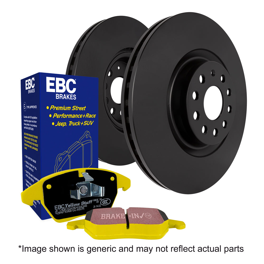 Kit EBC Pastiglie Freni Gialle e Dischi Sportivi Anteriore LANCIA Delta 1.9 Twin TD Cv  dal 2008 al 2010 Pinza Bosch Diametro disco 305mm