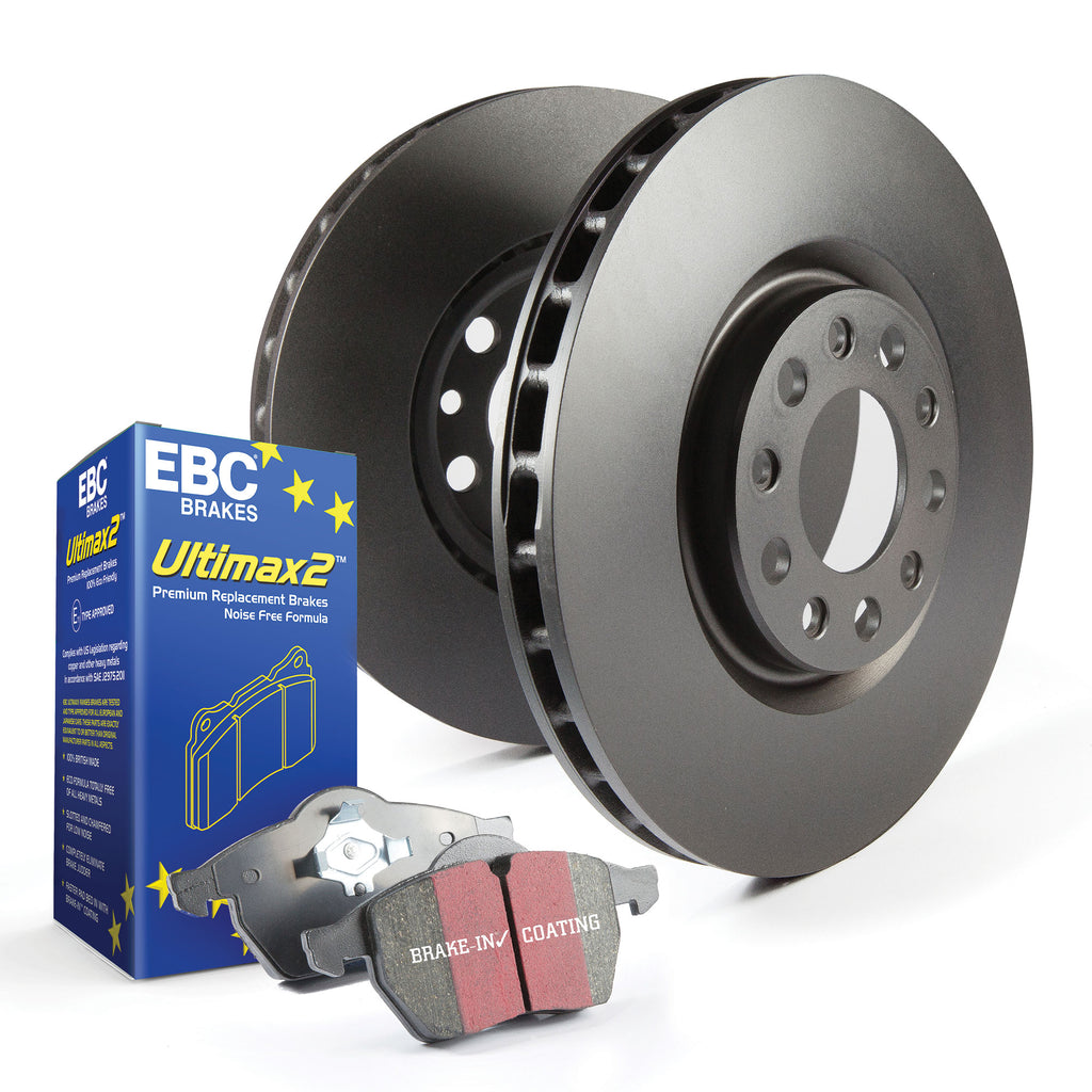 Kit EBC Dischi Ultimax e Pastiglie Freni come ricambio originale Ant e Post AUDI Q5 8R 2.0 TD Cv 143 dal 2011 al 2017 Pinza Brembo Diametro disco 330mm