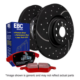 Kit EBC Dischi Sportivi Turbo Groove e Pastiglie Rosse Anteriore BMW M-Roadster/Coupe (Z3) 3.2 Cv  dal 1998 al 2003 Pinza ATE Diametro disco 315mm