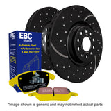 Kit EBC Pastiglie Freni Gialle e Dischi Sportivi Turbo Groove Anteriore PEUGEOT 406 Coupe 2.2 TD Cv  dal 2001 al 2004 Pinza Brembo Diametro disco 305mm