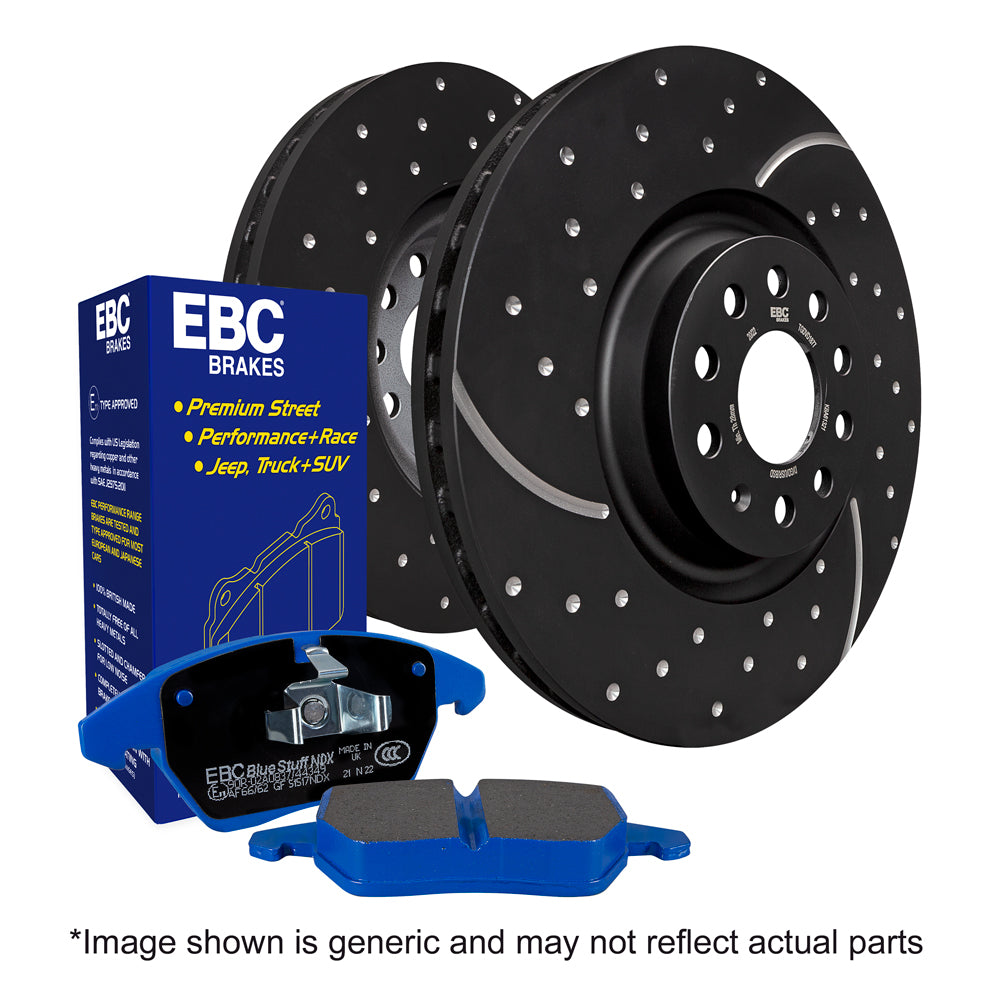 Kit EBC Pastiglie Freni e Dischi Freno Anteriore CITROEN Xsara 2.0 TD Cv 90 dal 1999 al 2000 Pinza ATE Diametro disco 266mm