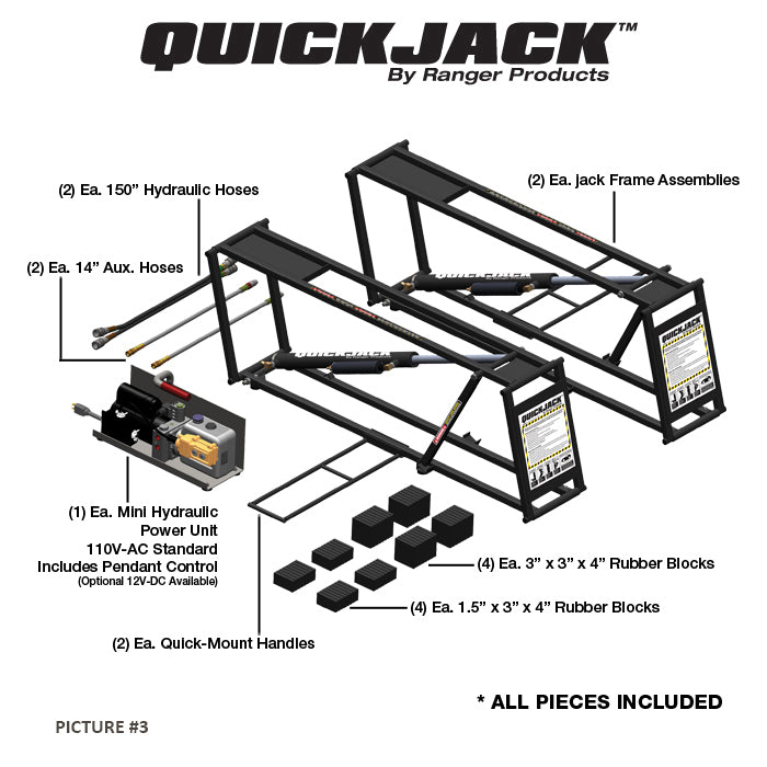 Ponte sollevatore auto portatile removibile QuickJack