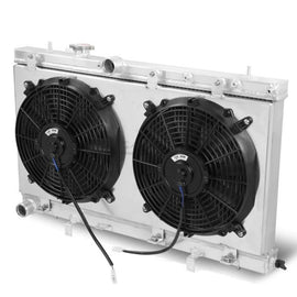 Radiatore con supporto per 2 Ventole Argento Alluminio Subaru Impreza GD GG