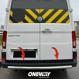 VW VOLKSWAGEN Crafter MK2 / MAN TGE MK1 Prefacelift 2017+ Protezione paraurti posteriore