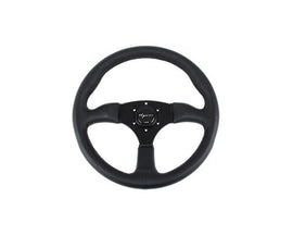 Volante Sportivo Vigor Spa Razze Nere Pelle Nera BK Stitch Profondo 50mm Diametro 350mm - em-power.it