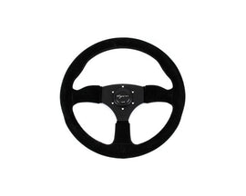 Volante Sportivo Vigor Spa Series Razze Nere Alcantara Nera BK Stitch Profondo 50mm Diametro 350mm - em-power.it