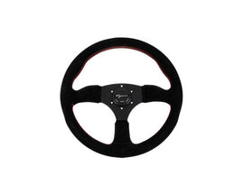 Volante Sportivo Vigor Spa Series Razze Nere Alcantara Nera RD Stitch Profondo 50mm Diametro 350mm - em-power.it