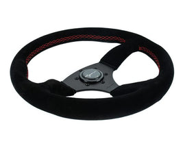 Volante Sportivo Vigor Spa Series Razze Nere Alcantara Nera RD Stitch Profondo 50mm Diametro 350mm - em-power.it