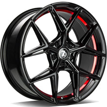 Carica l&#39;immagine nel visualizzatore di Gallery, Cerchio in Lega 79WHEELS SCF-B 19x8.5 ET30 5x120 GLOSS BLACK RED BARREL