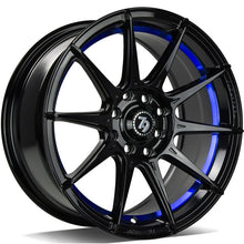 Load image into Gallery viewer, Cerchio in Lega 79WHEELS SCF-F 15x7 ET35 4x100/4x114.3 GLOSS BLACK BLUE BARREL