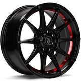 Cerchio in Lega 79WHEELS SCF-F 15x7 ET35 4x100/4x114.3 GLOSS BLACK RED BARREL