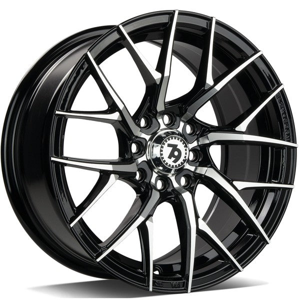 Cerchio in Lega 79WHEELS SCF-G 15x7 ET35 4x100/4x114.3 BLACK POLISHED FACE