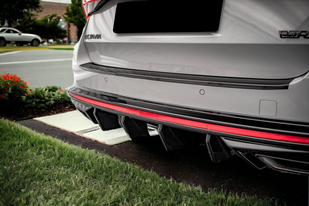 SKODA Octavia RS Mk4 2020+ Diffusore Paraurti Posteriore