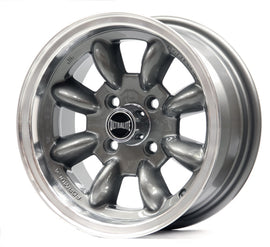 Cerchio in Lega ULTRALITE MINI WHEELS 13x7 ET10 4x101.6 GUN GREY WITH POLISHED RIM