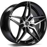 Cerchio in Lega 79WHEELS SV-A 18x8 ET30 5x120 GLOSS BLACK POLISHED FACE