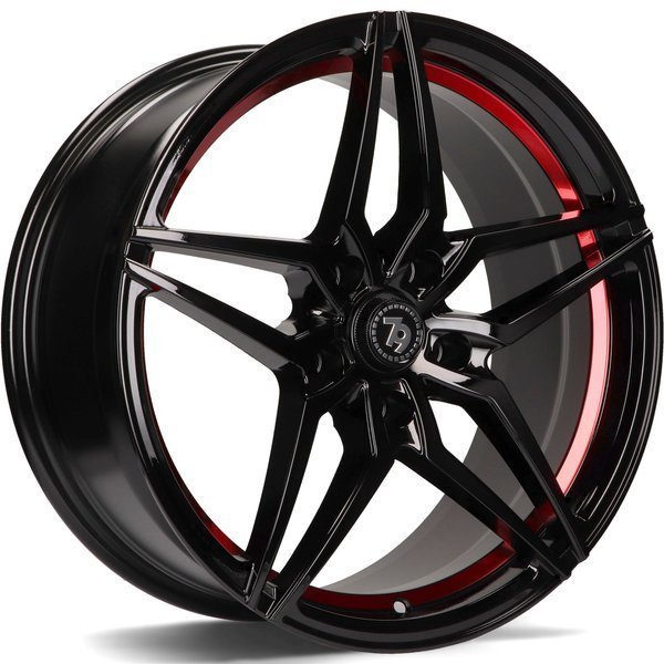 Cerchio in Lega 79WHEELS SV-A 18x8 ET35 5x112 GLOSS BLACK RED BARREL