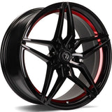 Cerchio in Lega 79WHEELS SV-A 18x8 ET30 5x120 GLOSS BLACK RED BARREL