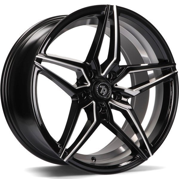 Cerchio in Lega 79WHEELS SV-A 18x8 ET35 5x112 GLOSS BLACK SILVER MILL