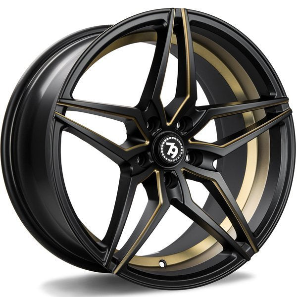 Cerchio in Lega 79WHEELS SV-A 18x9 ET40 5x112 MATT BLACK GOLD MILL