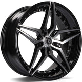 Cerchio in Lega 79WHEELS SV-AR 19x9.5 ET35 5x120 GLOSS BLACK POLISHED FACE