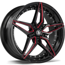 Load image into Gallery viewer, Cerchio in Lega 79WHEELS SV-AR 19x8.5 ET35 5x112 GLOSS BLACK RED MILL