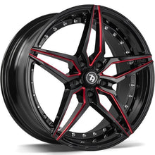 Carica l&#39;immagine nel visualizzatore di Gallery, Cerchio in Lega 79WHEELS SV-AR 19x8.5 ET35 5x112 GLOSS BLACK RED MILL