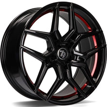 Load image into Gallery viewer, Cerchio in Lega 79WHEELS SV-B 17x7.5 ET40 5x114.3 GLOSS BLACK RED BARREL
