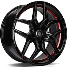 Carica l&#39;immagine nel visualizzatore di Gallery, Cerchio in Lega 79WHEELS SV-B 17x7.5 ET40 5x114.3 GLOSS BLACK RED BARREL