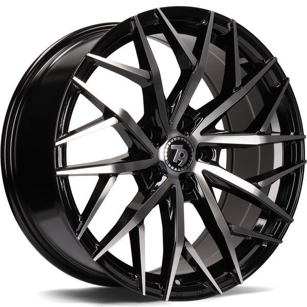 Cerchio in Lega 79WHEELS SV-C 17x7.5 ET42 5x108 GLOSS BLACK POLISHED FACE