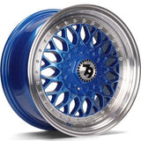 Cerchio in Lega 79WHEELS SV-E 15x7 ET30 4x100/4x114 BLUE POLISHED LIP