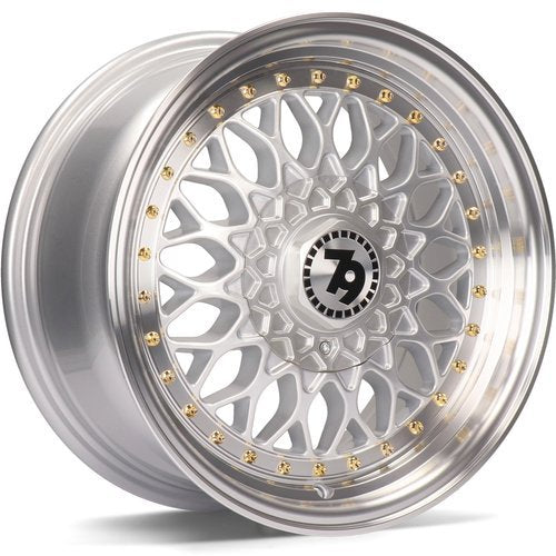 Cerchio in Lega 79WHEELS SV-E 15x7 ET30 4x100/4x114 SILVER POLISHED LIP