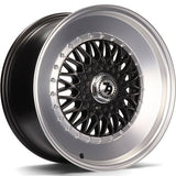 Cerchio in Lega 79WHEELS SV-F 15x7 ET30 4x100/4x114 MATT BLACK POLISHED LIP