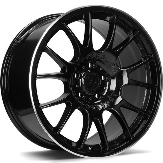 Cerchio in Lega 79WHEELS SV-H 18x8 ET35 5x112 GLOSS BLACK POLISHED LIP