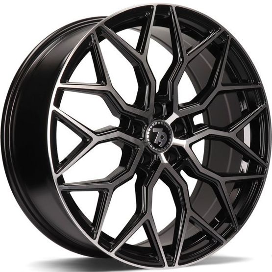 Cerchio in Lega 79WHEELS SV-AR 19x8.5 ET30 5x120 GLOSS BLACK POLISHED FACE