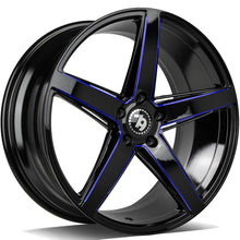 Load image into Gallery viewer, Cerchio in Lega 79WHEELS SV-N 18x8 ET35 5x112 GLOSS BLACK BLUE MILL