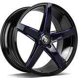 Cerchio in Lega 79WHEELS SV-N 18x8 ET30 5x120 GLOSS BLACK BLUE MILL