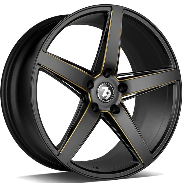 Cerchio in Lega 79WHEELS SV-N 18x8 ET30 5x120 MATT BLACK GOLD MILL