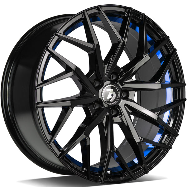 Cerchio in Lega 79WHEELS SV-C 18x8 ET30 5x112 GLOSS BLACK BLUE BARREL