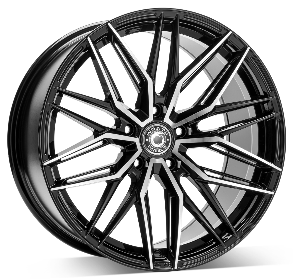 Cerchio in Lega WRATH Wheels WF9 18x8.5 ET35 5x120 GLOSS BLACK POLISHED FACE