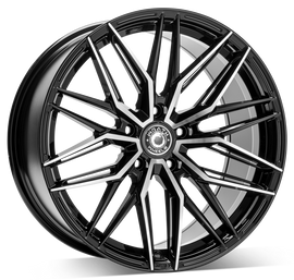Cerchio in Lega WRATH Wheels WF9 19x9.5 ET40 5x120 GLOSS BLACK POLISHED FACE