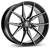 Cerchio in Lega WRATH Wheels WFX 17x7.5 ET40 5x100 GLOSS BLACK POLISHED FACE