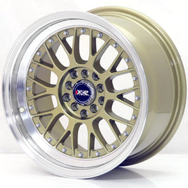 Cerchio in Lega XXR 521 16x8 ET20 4x100/114.3 GOLD POLISHED LIP