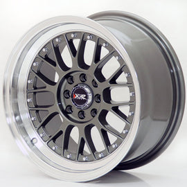 Cerchio in Lega XXR 521 16x8 ET20 4x100/114.3 GREY POLISHED LIP