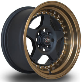 Cerchio in Lega Rota Kyusha 15x8 4x100 ET0 Flat Black Bronze Lip