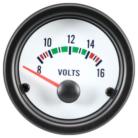 DFI Whiteline Universal Manometro da 52mm - Volt (8-16V)