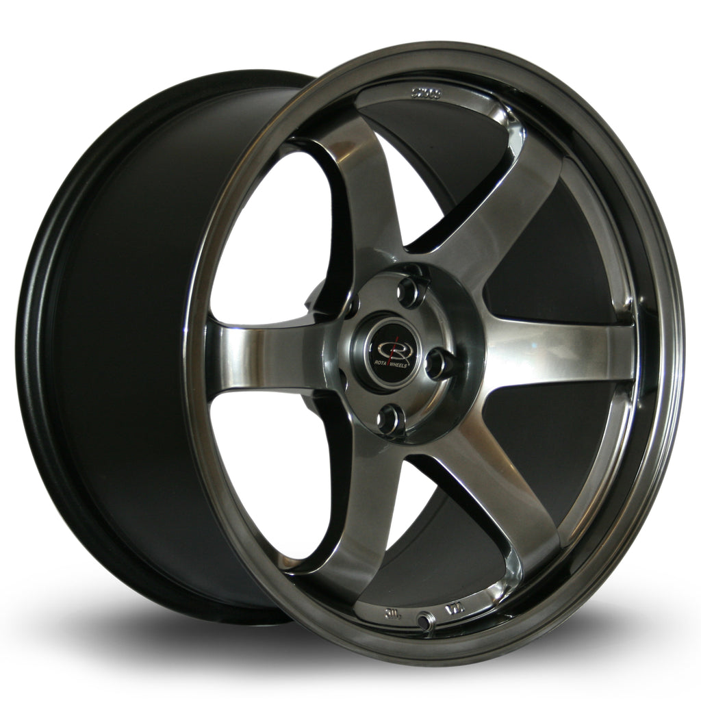 Cerchio in Lega Rota Grid 18x9.5 5x114.3 ET20 Hyper Black