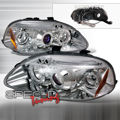 Honda Civic EK EJ 96-98 LED Fari Anteriori Chrome [JY]