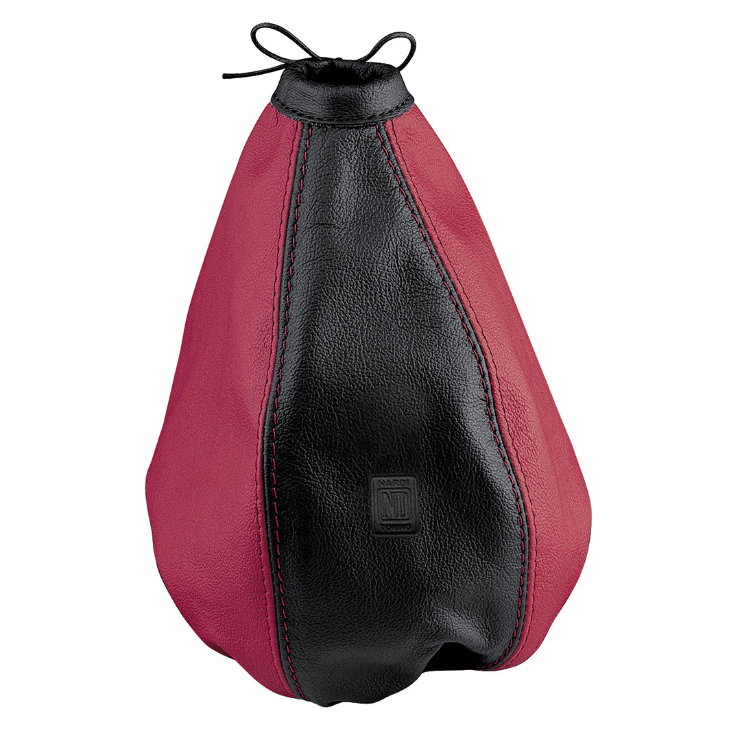 Nardi Cuffia cambio in Pelle nera e rossa